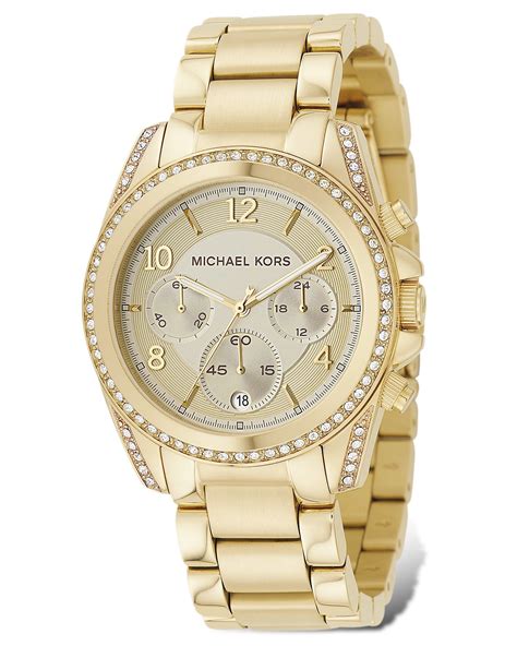 mens michael kors gold watch cheap|michael kors chronograph gold.